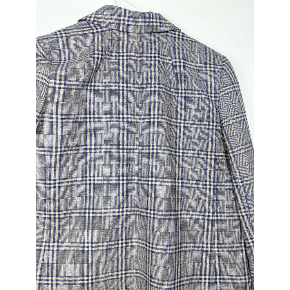 Madewell Larsen Blazer Navy Glen Plaid Preppy Career Old Money‎ Chic S Academia